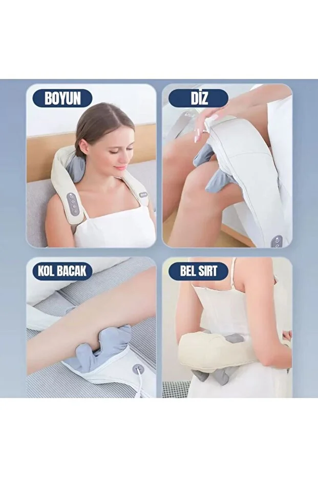 Şarjlı Ovmalı Isıtmalı Boyun Sırtbel Omuz Cihazı Bacak Insan Eli Yoğurma Hissi Veren Masaj Aleti